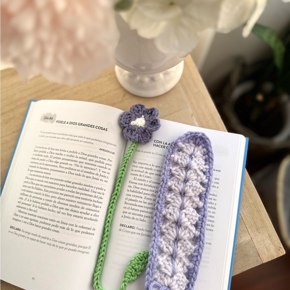 Flower Bookmark Set - Lavender & Sage - 2pc Floral Bookmarks - Picture 4 of 4